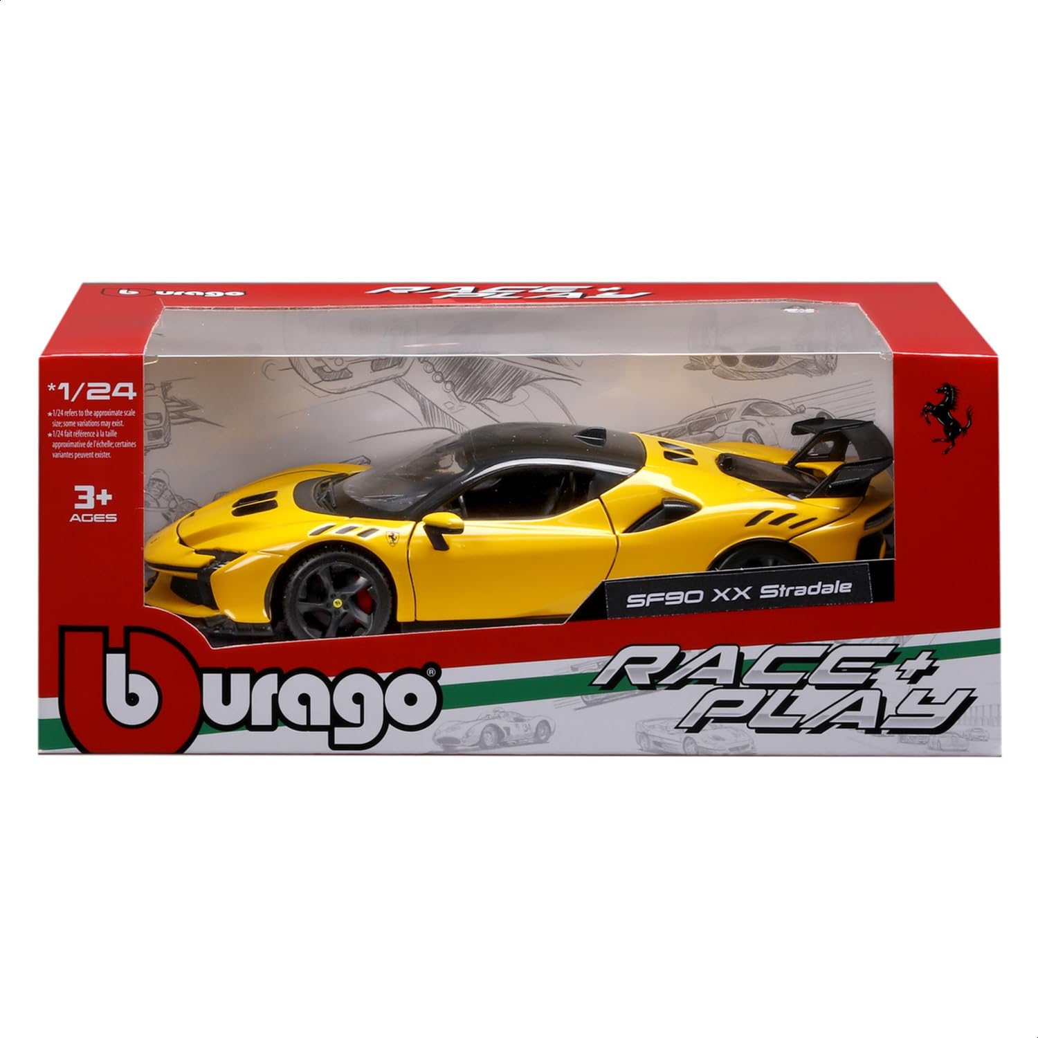 Amazon | Bburago 1/24 フェラーリ SF90 XX ストラダーレ イエロー